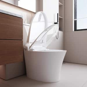 1/1.27 GPF Tankless Elongated Smart Toilet Bidet in White with Dual Flush System, Auto Flush, Heated Seat and Remote
