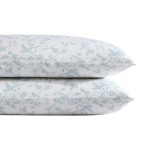 Laura Ashley Lilian 2-Piece Red T300 Cotton Standard Pillowcase