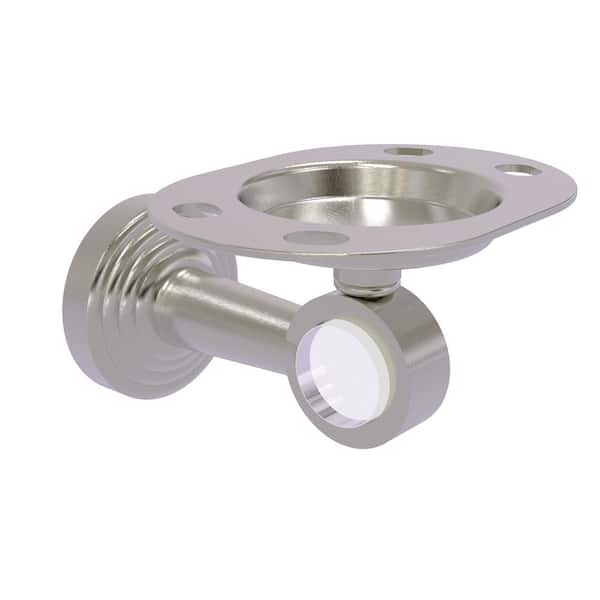 Allied Brass Pacific Beach Tumbler and Toothbrush Holder in Satin Nickel