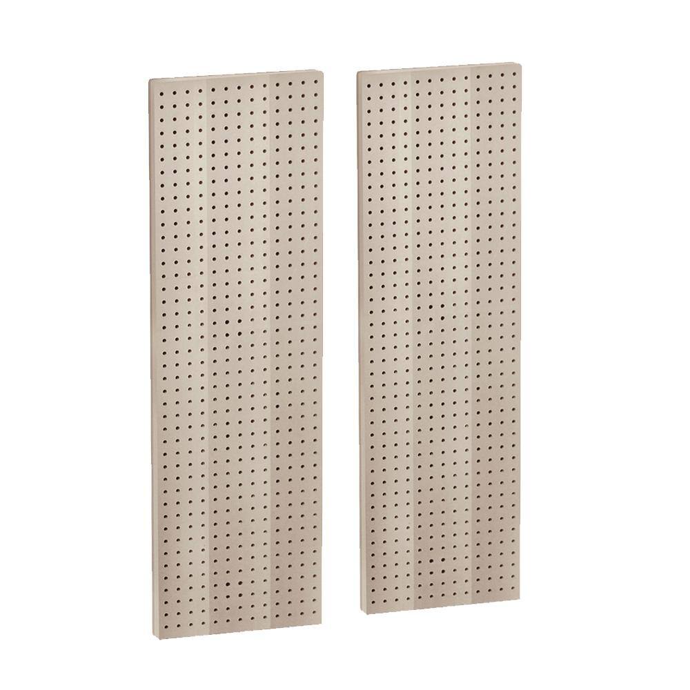 44 in. H x 13.5 in. W Almond Styrene Pegboard with One Sided Panel (2-Piece