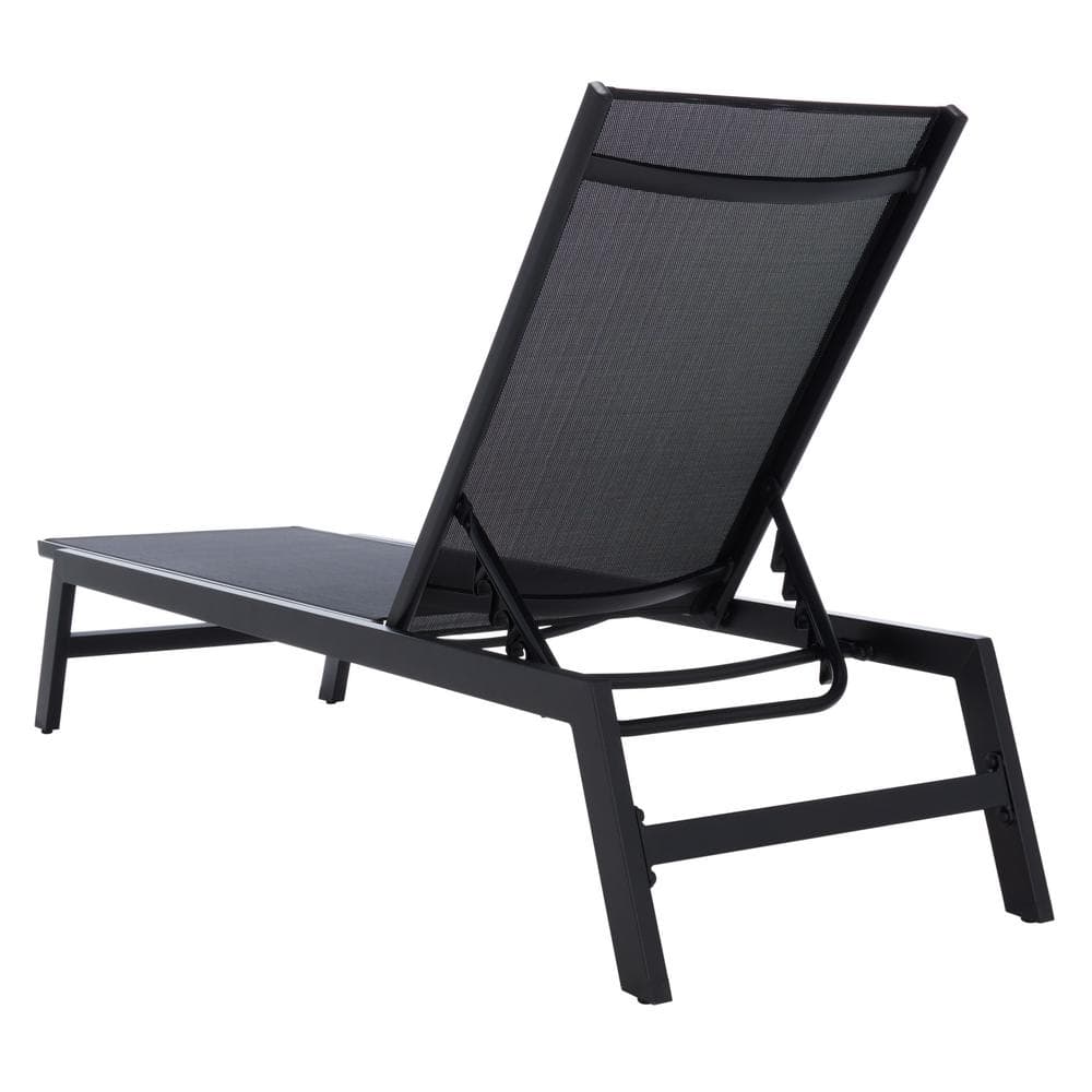 Fionne Modern Chic Black Outdoor Sunlounger