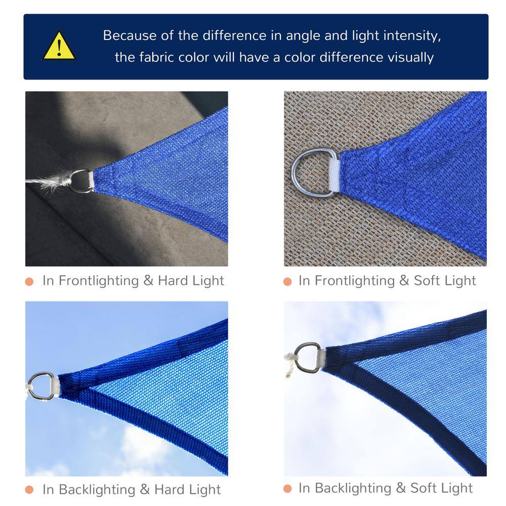 Outsunny 24' Blue Square UV Resistant Sunshade Canopy