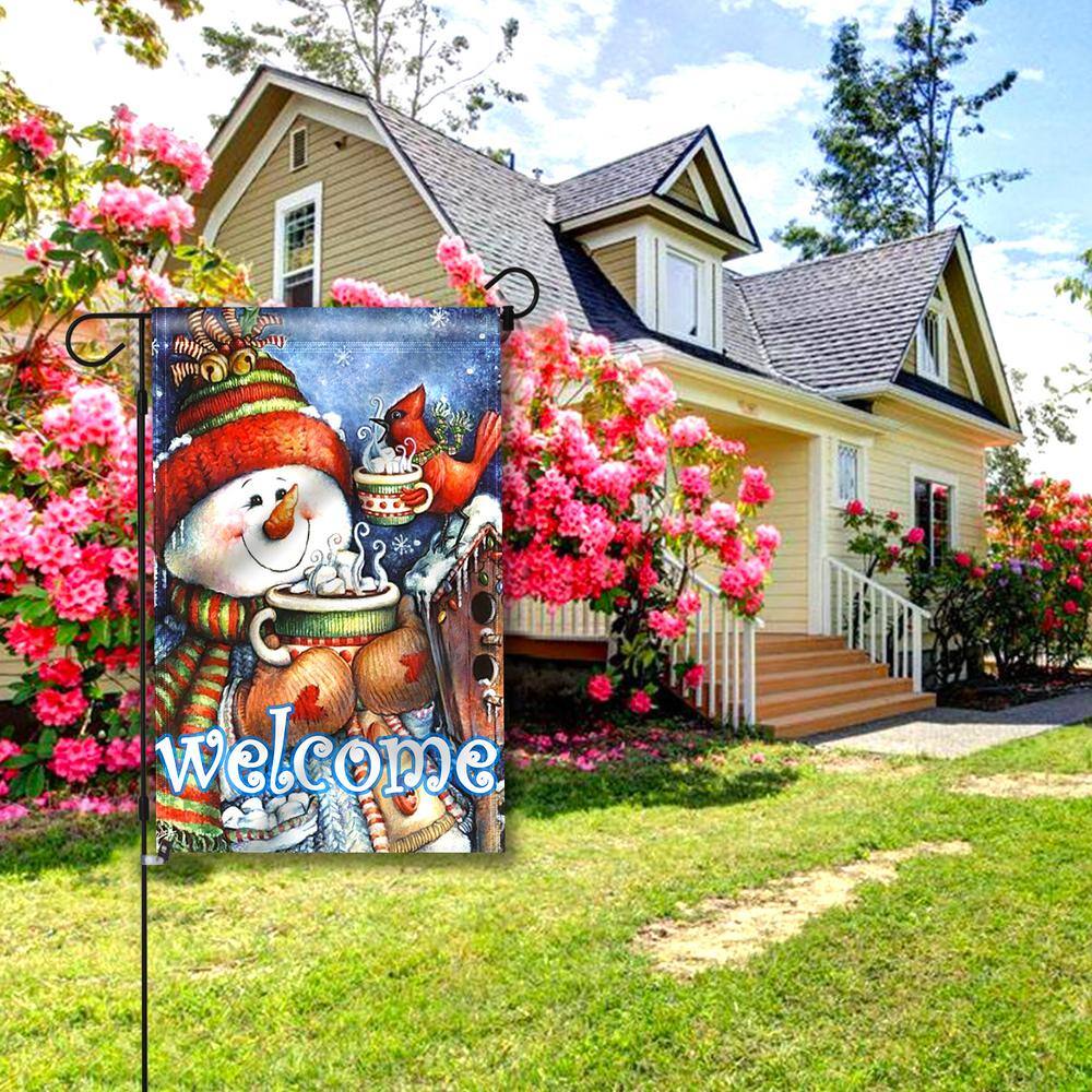Seasonal Multicolor Polyester Double-Sided Garden Flag Set
