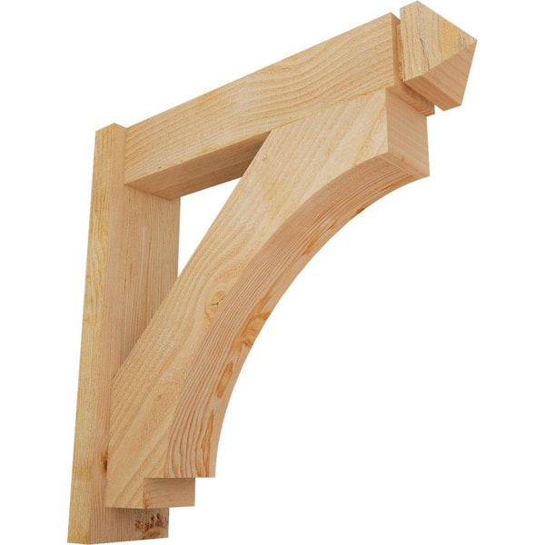 Ekena Millwork 6 in. x 26 in. x 26 in. Douglas Fir Imperial Arts and Crafts Rough Sawn Outlooker