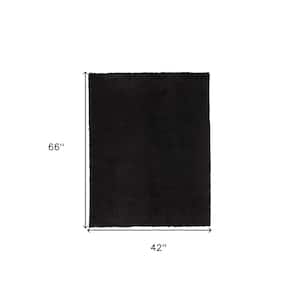 4 x 6 Black Solid Color Area Rug