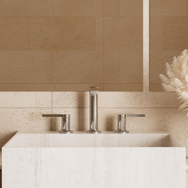 TINIAN 8 in. Widespread Double Handles Bathroom Faucet in Polished Chrome Valve Included (1-Pack)