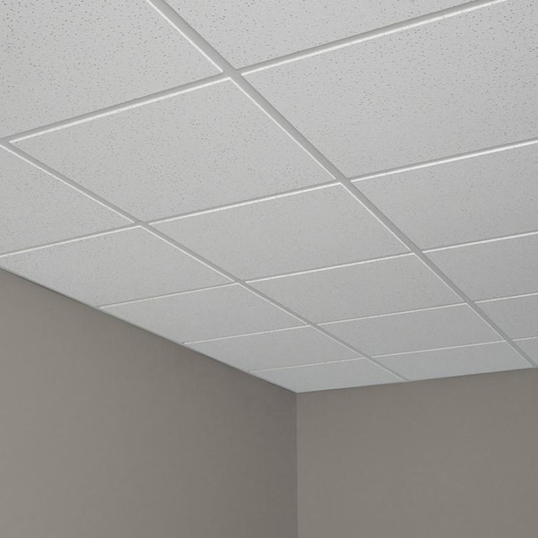 2 ft. x 2 ft. Radar White Shadowline Tapered Edge Lay-In Ceiling Tile, case of 16 (64 sq. ft.)