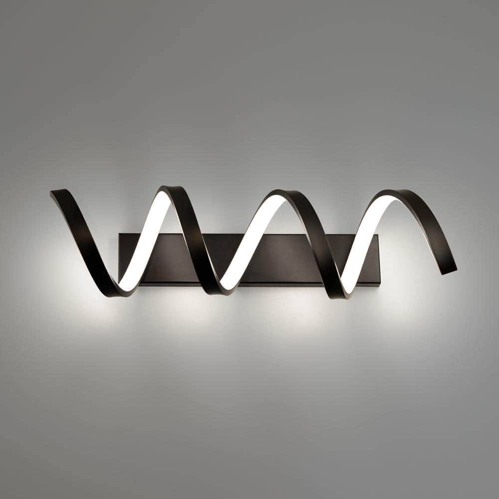 Modern Black Dimmable LED Bath Bar with Silicone Shade