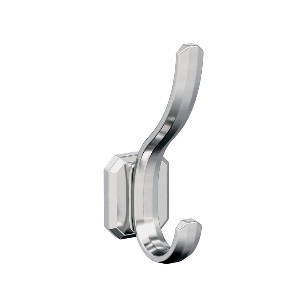 Granlyn Chrome Double Prong Decorative Metal Wall Hook