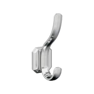 Granlyn 5-5/16 in. L Chrome Double Prong Wall Hook