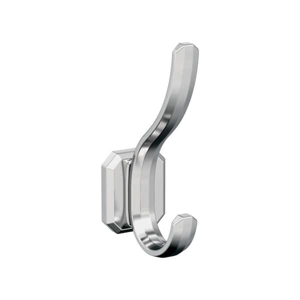 Amerock Granlyn 5-5/16 in. L Chrome Double Prong Wall Hook