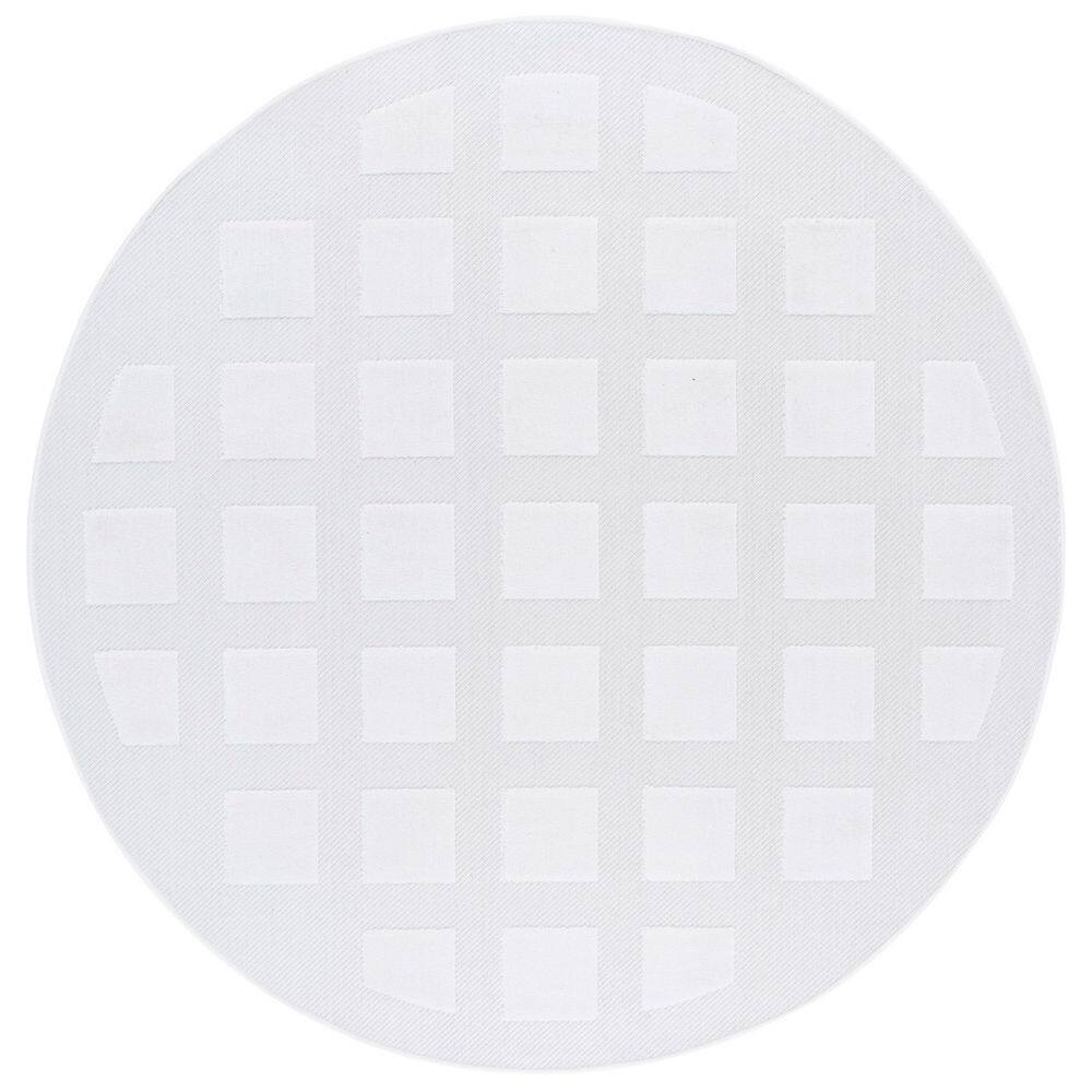 Stella Ivory 7 ft. x 7 ft. High-Low Tile Border Indoor/Outdoor Round Area Rug price history on PriceWatchPro