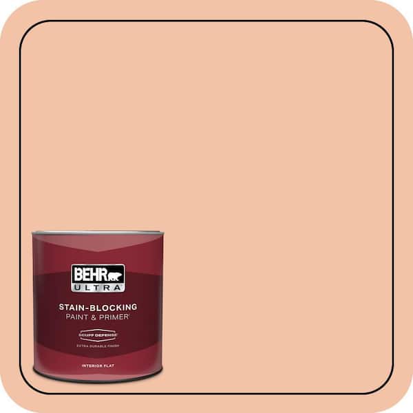BEHR ULTRA 1 qt. Home Decorators Collection #HDC-FL13-4 Pumpkin Mousse Extra Durable Flat Interior Paint & Primer