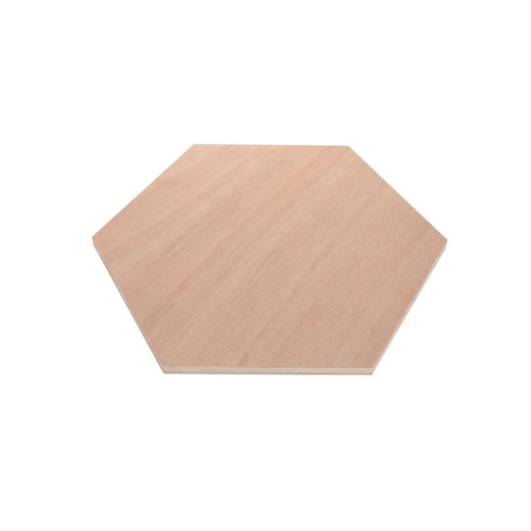 Handprint 1/2 in. x 12 in. Birch Plywood Hexagon 420519 - The Home Depot