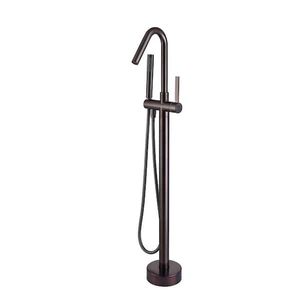Maincraft Single-Handle Freestanding Bathtub Faucet Filter with Handheld Shower in Oil Rubbed Bronze