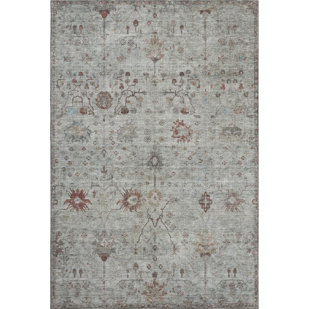 Mayfield Premium Machine Washable Abstract AMF1972 Gray 8 ft. x 10 ft. Area Rug price history on PriceWatchPro