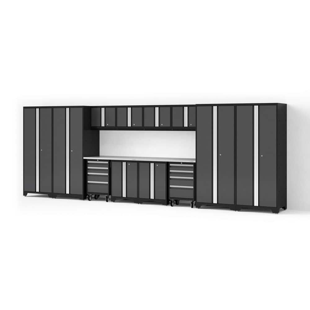 Bold Series XL 216 in. W x 76.75 in. H x 24 in. D 24-Gauge Steel Garage Cabinet Set in Charcoal Gray (14-Piece) price history on PriceWatchPro
