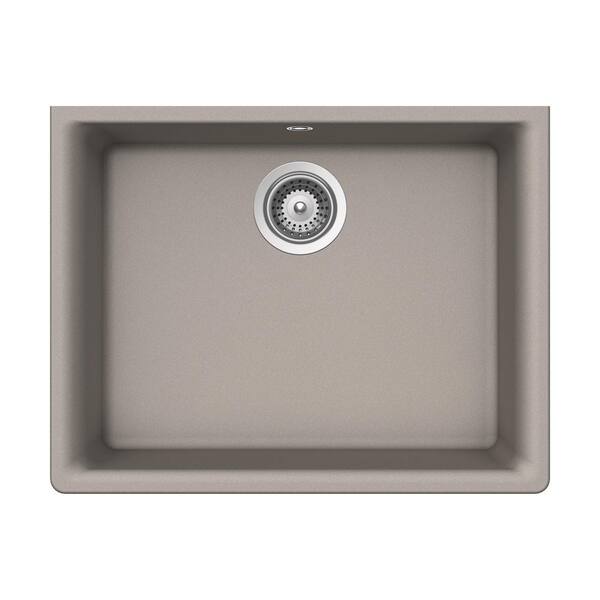 Glacier Bay Stonehaven Undermount Gray Ice Granite Composite 24 in