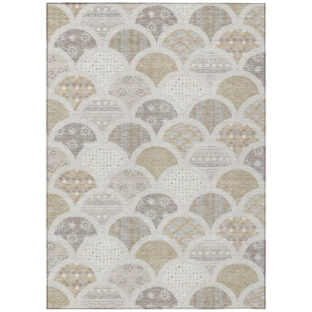 Chantille Machine Washable Indoor/Outdoor Abstract ACN2863 Ivory 3 ft. x 5 ft. Area Rug price history on PriceWatchPro