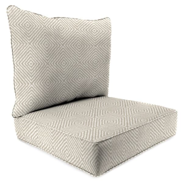 46.5 in. L x 24 in. W x 6 in. T Rectangular Outdoor Deep Seat Lounge Chair Cushion Set in Encore Birch