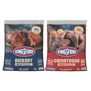 20 lbs. Hickory and 20 lbs. Cherry Wood BBQ Smoking Pellets Bundle (2-Pack)