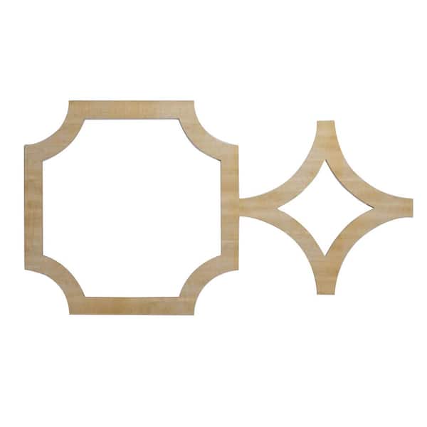 Ekena Millwork 27 7/8 in. x 15 3/8 in. x 1/4 in. Hickory Medium Anderson Decorative Fretwork Wood Wall Panels (20-Pack)