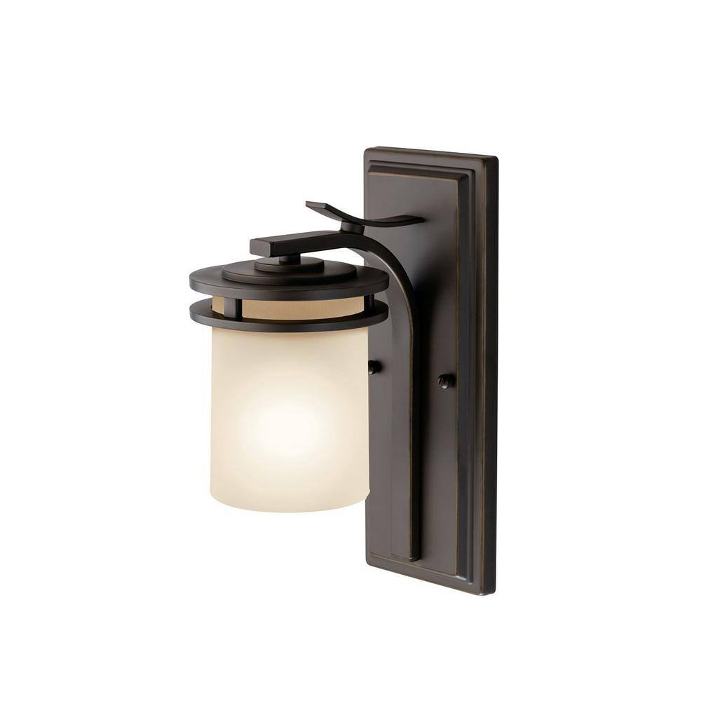Hendrik Bronze 12" Wall Sconce with Cream Shade