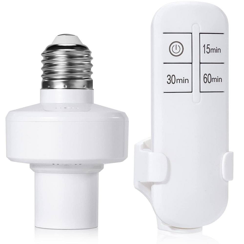 Etokfoks Remote Control Light Bulb Socket, Wireless Light Switch For Pull Chain Light Fixture