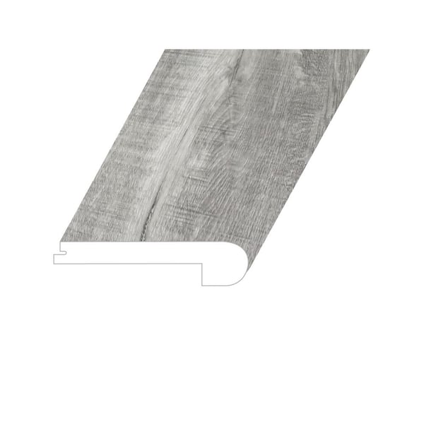 null Bellator Arctic Fog 1 in. Thick x 4.5 in. W x 94.5 in. L SPC Vinyl Flush Stair Nose Molding
