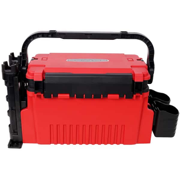 Fishing Tackle Box - Hard Plastic Gear Organizer Case with Flip Top Lid, 4-Drawers  with 19 Compartments Each 468239ERY - The Home Depot