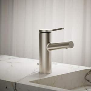 Elate Single Handle Single Hole Bathroom Faucet in Brushed Nickel