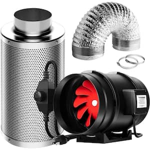8 in. 720 CFM Inline Fan with Speed Controller, 8 in. Carbon Filter and 25 ft. of Ducting