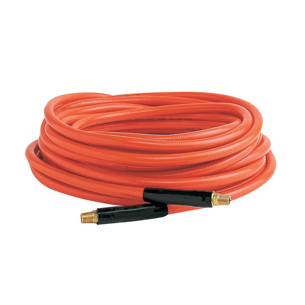 Workforce Air Hose, 3/8 in. x 25 ft., 1/4 Fittings, Rubber, Red