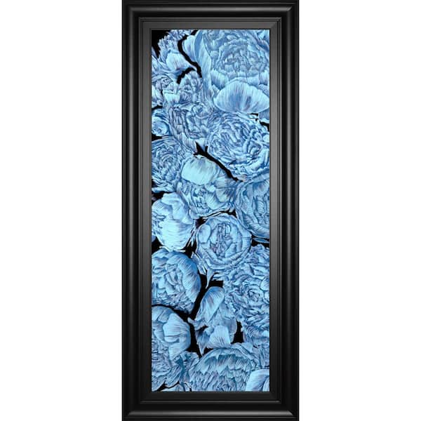 Classy Art "Blue Peonies I" By Melissa Wang Framed Print Nature Wall Art 42 in. x 18 in.