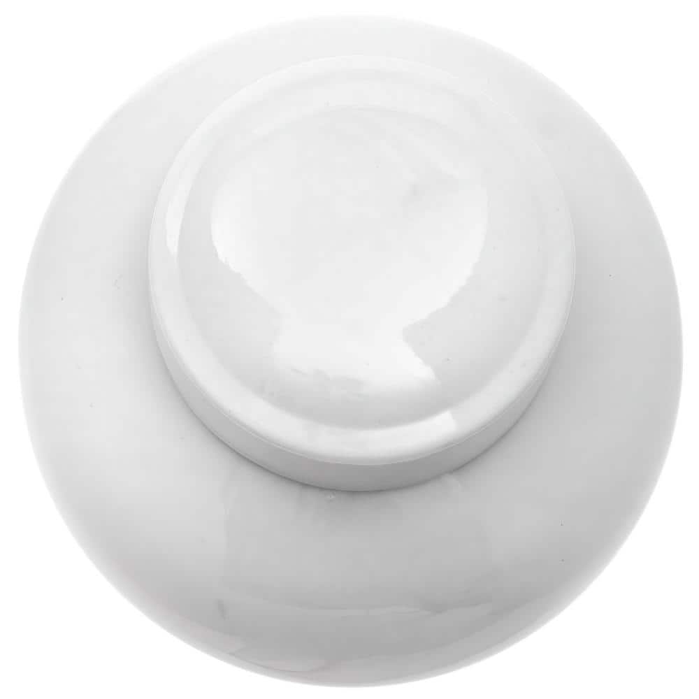 10" Glossy White Porcelain Traditional Ginger Jar