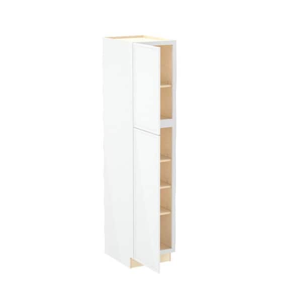 Franklin 24 in. W x 21 in. D x 84 in. H Assembled Plywood Vanity Linen Bath Cabinet in Vesper White with Soft Close