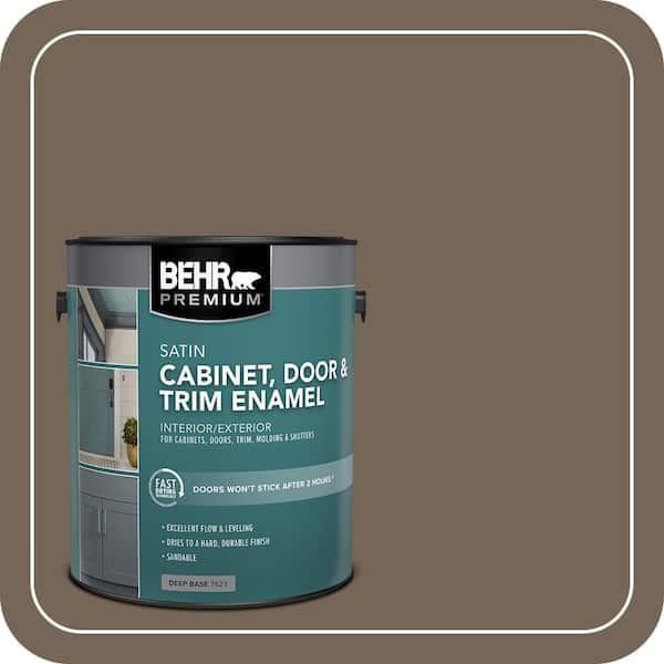 BEHR PREMIUM 1 gal. #N220-6 Landmark Brown Satin Enamel Interior