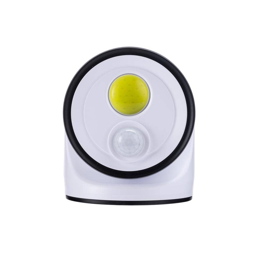 White Matte LED Battery-Powered Security Floodlight