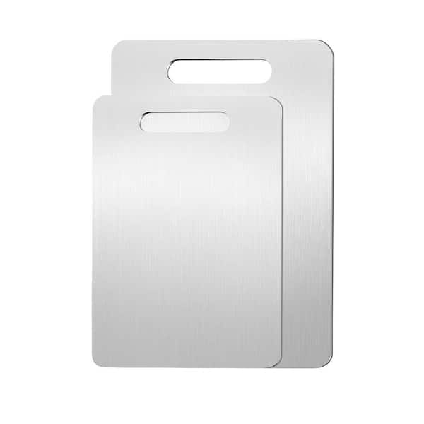 Adrinfly 2 Pack Cutting Board M+L [15 in. x 11 in.] Rectangular Titanium Cutting Board with Dual - side Use