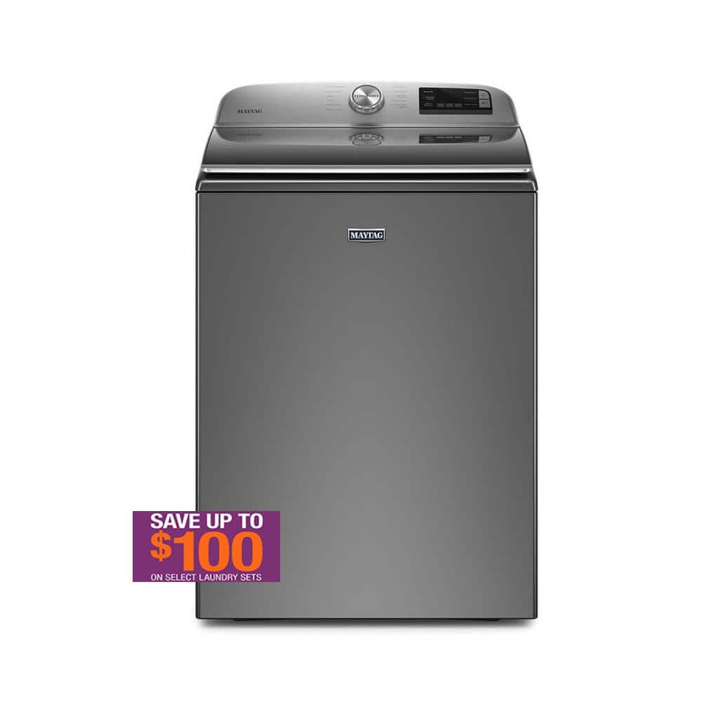 Maytag 4.7 cu. ft. Smart Capable Metallic Slate Top Load Washing Machine with Extra Power and Deep Fill Option