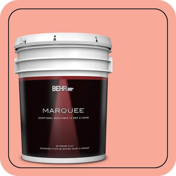 BEHR MARQUEE 5 gal. #190B-4 Duchess Rose Flat Exterior Paint & Primer