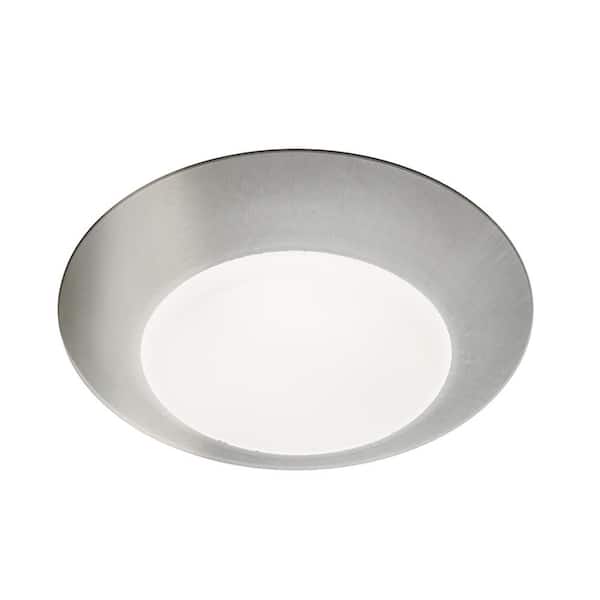 WAC LIMITED Disc 4 in. 1-Light Brushed Nickel LED Flush Mount