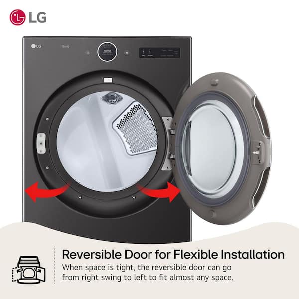 LG 5.0 cu. ft. Smart Front Load Washer with ezDispense and 7.4 cu