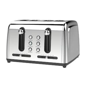 4-Slice Silver Extra Wide Slot Toaster