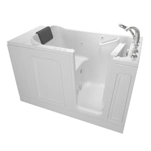 Acrylic Luxury 51 in. x 30 in. Right Hand Walk-In Whirlpool and Air Bathtub in White