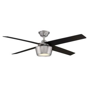 Havenstone 52 in. Integrated LED Indoor Brushed Nickel Ceiling Fan with Light and Remote Control