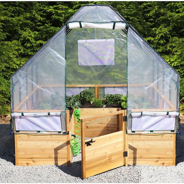 8 ft. x 8 ft. Garden in a Box with Greenhouse Cover
