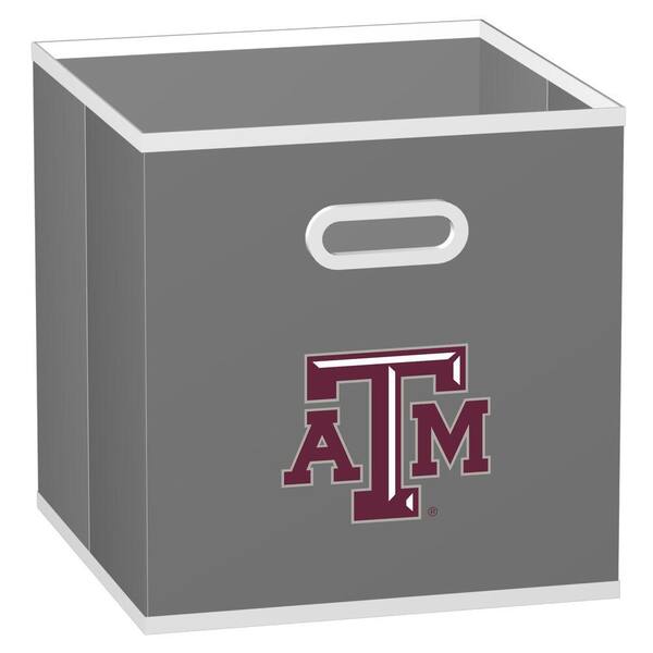 MyOwnersBox College Storeits Texas A&M University 10-1/2 in. x 11 in. Grey Fabric Storage Drawer