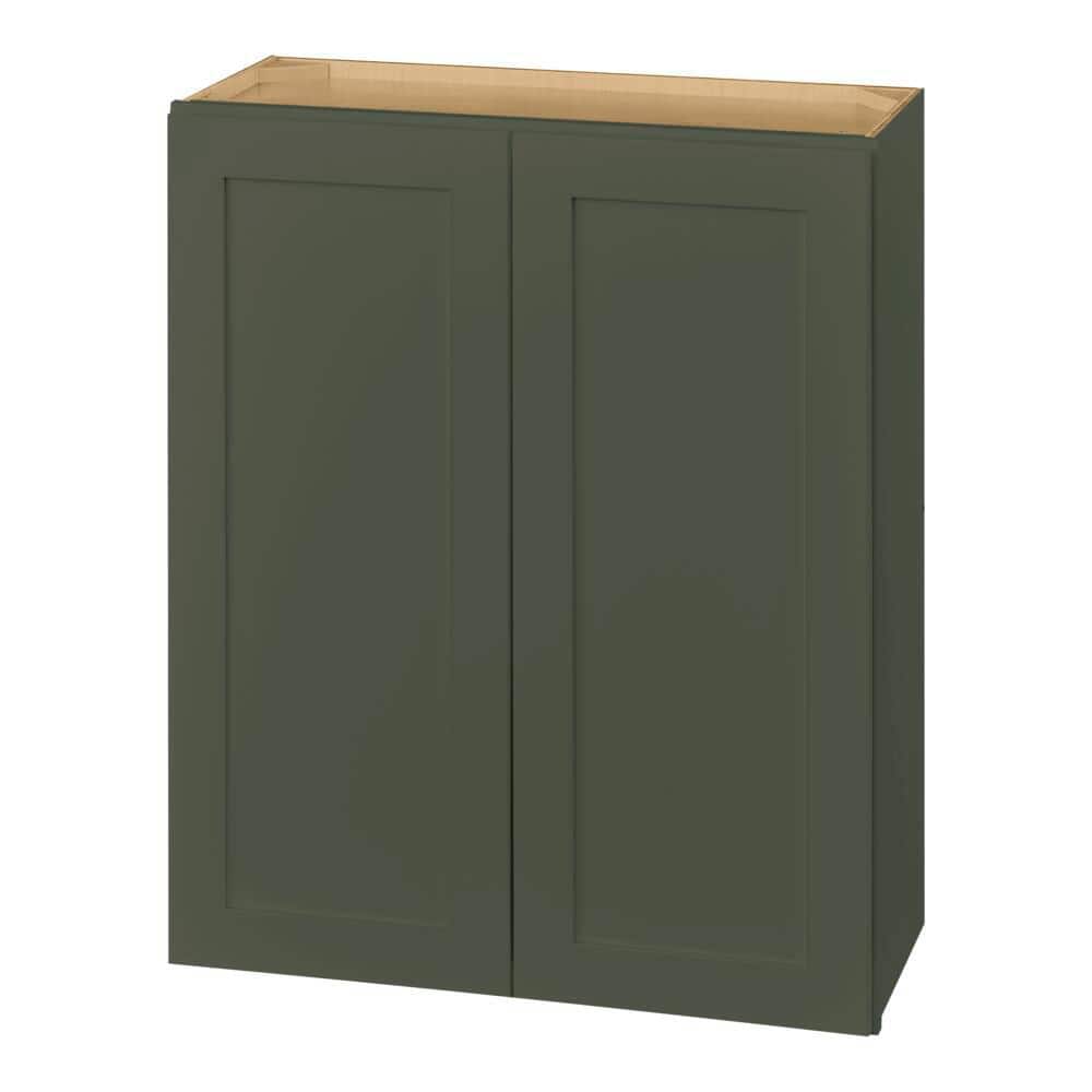 Avondale 30 in. W x 12 in. D x 36 in. H Ready to Assemble Plywood Shaker Wall Kitchen Cabinet in Fern Green price history on PriceWatchPro