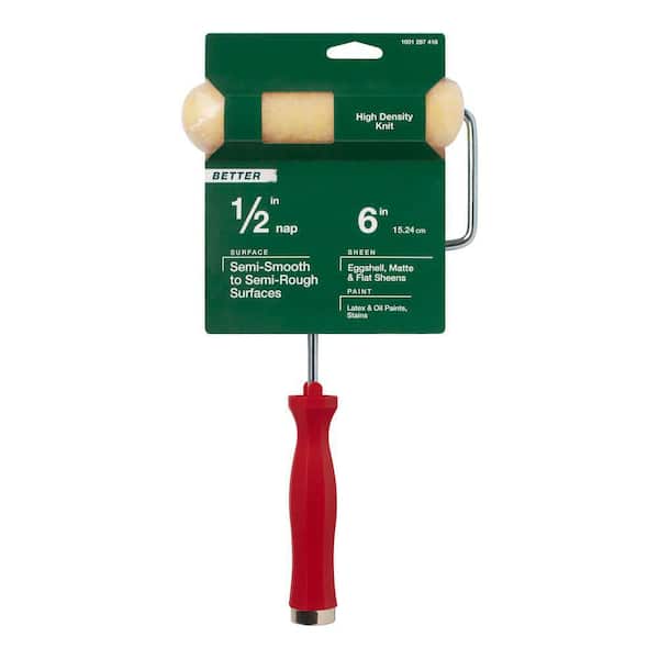 Better 6 in. x 1/2 in. High-Density Knit Mini Paint Roller Cover with Frame